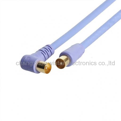 Wistar VD-08  9.5mm 90Degrees Male to F type Male Coaxial TV cable