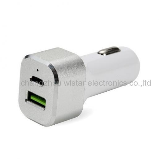 Wistar CC-1-05 USB C PD + Quick Charge QC3.0 car charger