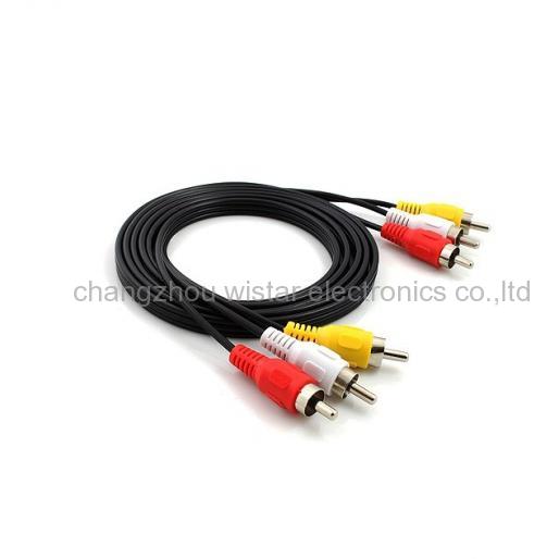 Wistar VD-02 AV 3RCA to 3RCA Extension Cable - Male to Male