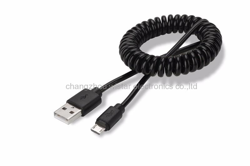 WISTAR SC-04 spiral Micro usb charging cable