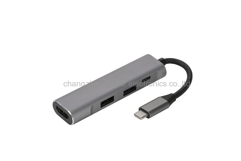 WISTAR YUSBC-NT01 USB Type -c male to network 1000M/s+3*usb3.0 female adaptor