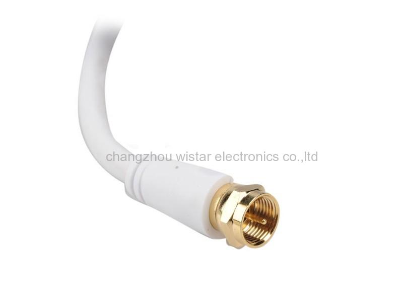 Wistar TV-01 White 9.5mm Male to Male cable