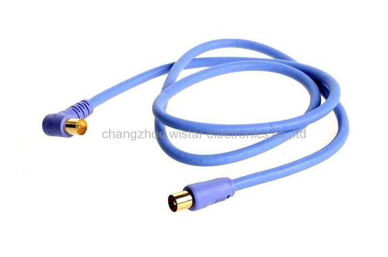 Wistar VD-08  9.5mm 90Degrees Male to F type Male Coaxial TV cable