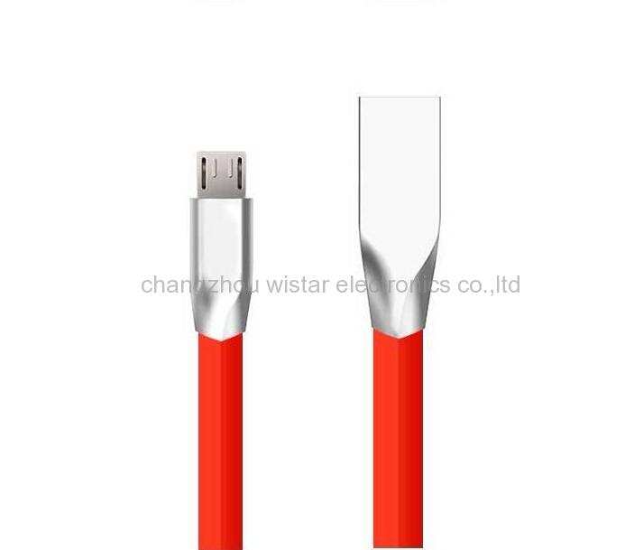 wistar SC-9-01 Rhombus Micro usb cable in metal shell