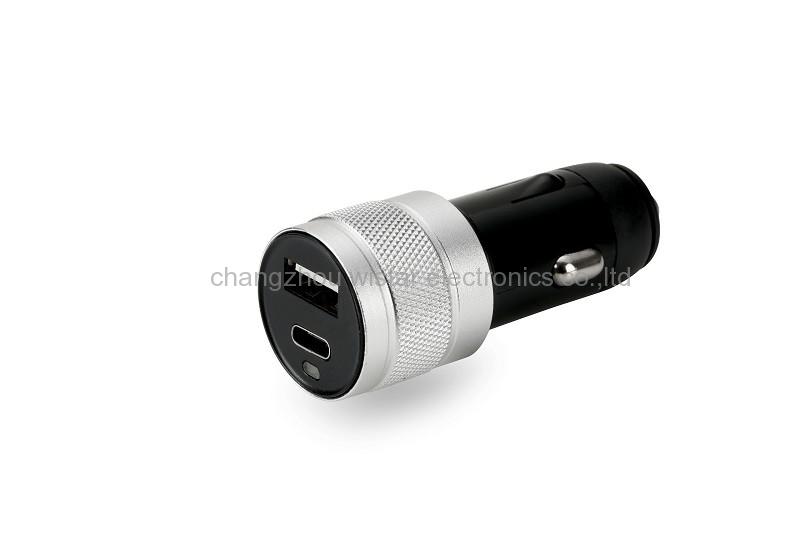 Wistar CC-1-05 USB C PD + Quick Charge QC3.0 car charger
