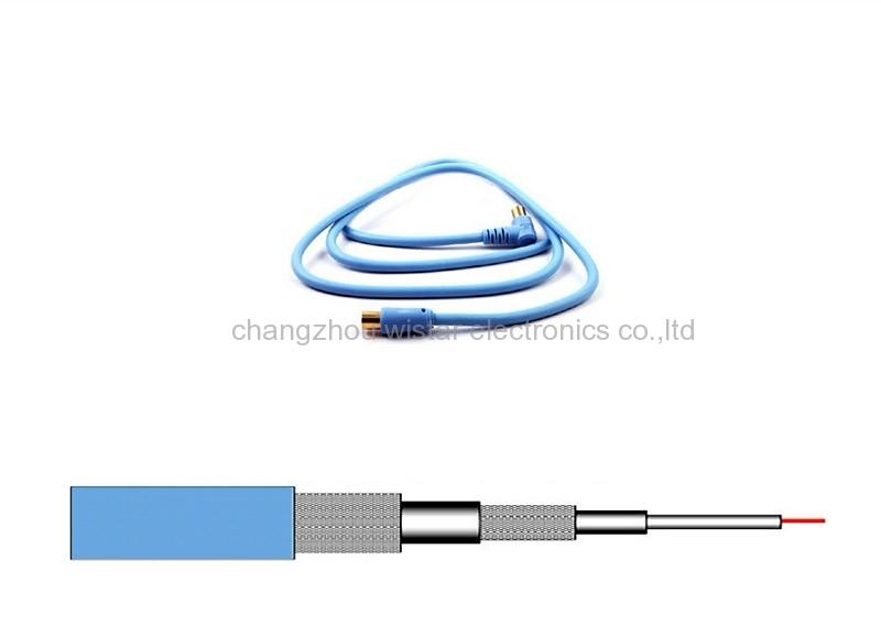 Wistar VD-08  9.5mm 90Degrees Male to F type Male Coaxial TV cable