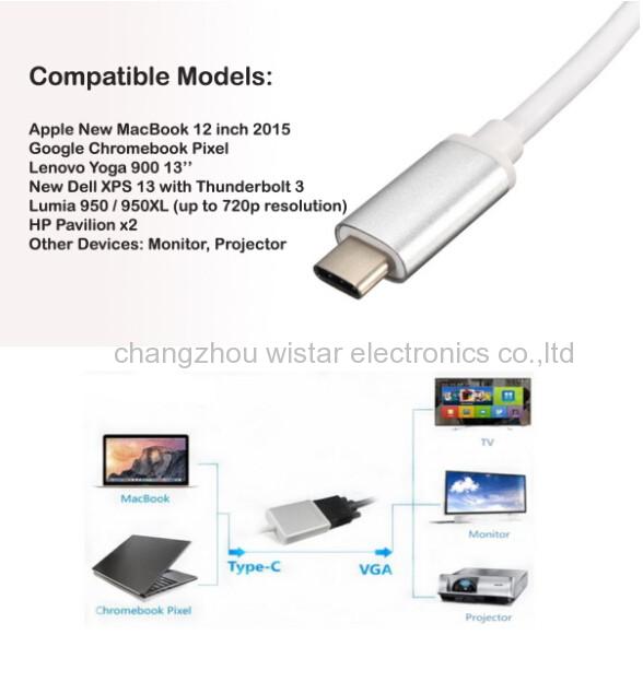 Wistar TCA-06 Type c to Vga adapter