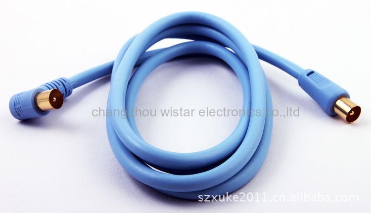 Wistar VD-08  9.5mm 90Degrees Male to F type Male Coaxial TV cable