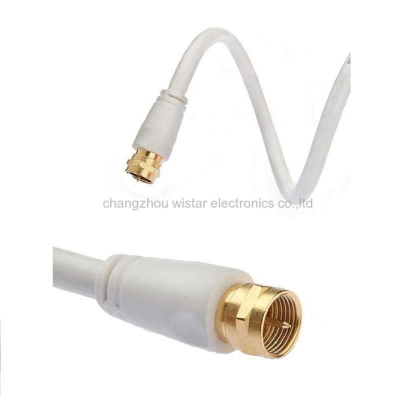 Wistar TV-01 White 9.5mm Male to Male cable