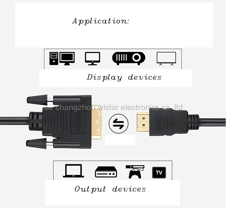 Wistar HDV-01 HDMI male to DVI male cable