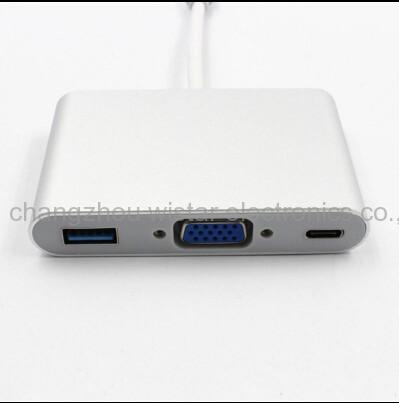 Wistar TCA-04 Type C USB 3.1 Hub USB-C to USB 3.0/ VGA/ Type C HDMI Female Adapter