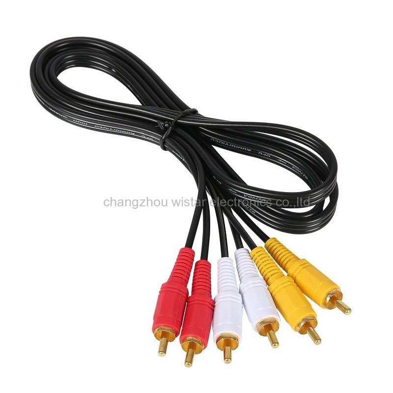 Wistar VD-02 AV 3RCA to 3RCA Extension Cable - Male to Male
