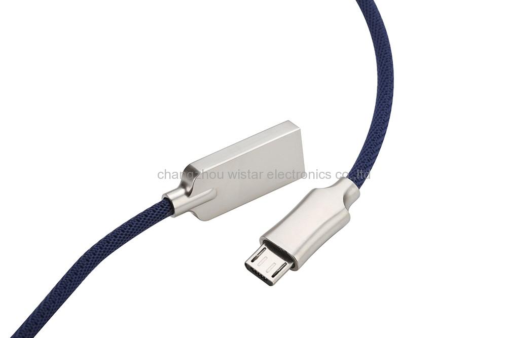 Wistar SC-6-01 Micro usb cable in knitted cotten mesh