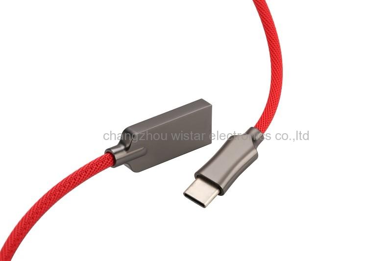 Wistar SC-6-01 Micro usb cable in knitted cotten mesh